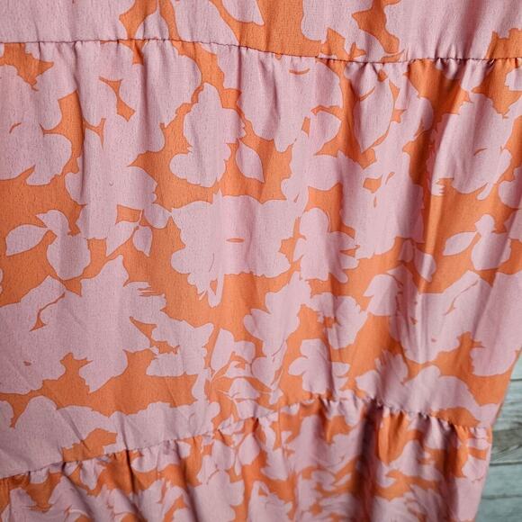 Sanctuary Maxi Dress Womens XL Pink Tiered Smocked Cottage Coquette Prairie B - Picture 7 of 12